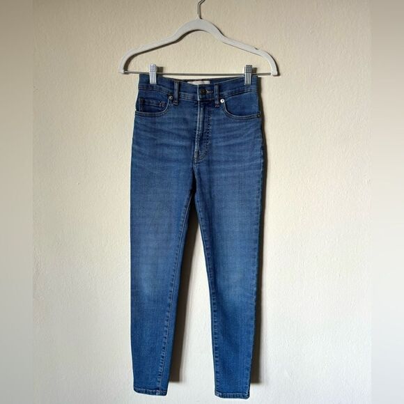Everlane Skinny Blue Jeans Mid Rise Ankle Stretch Size 24 - Picture 6 of 10